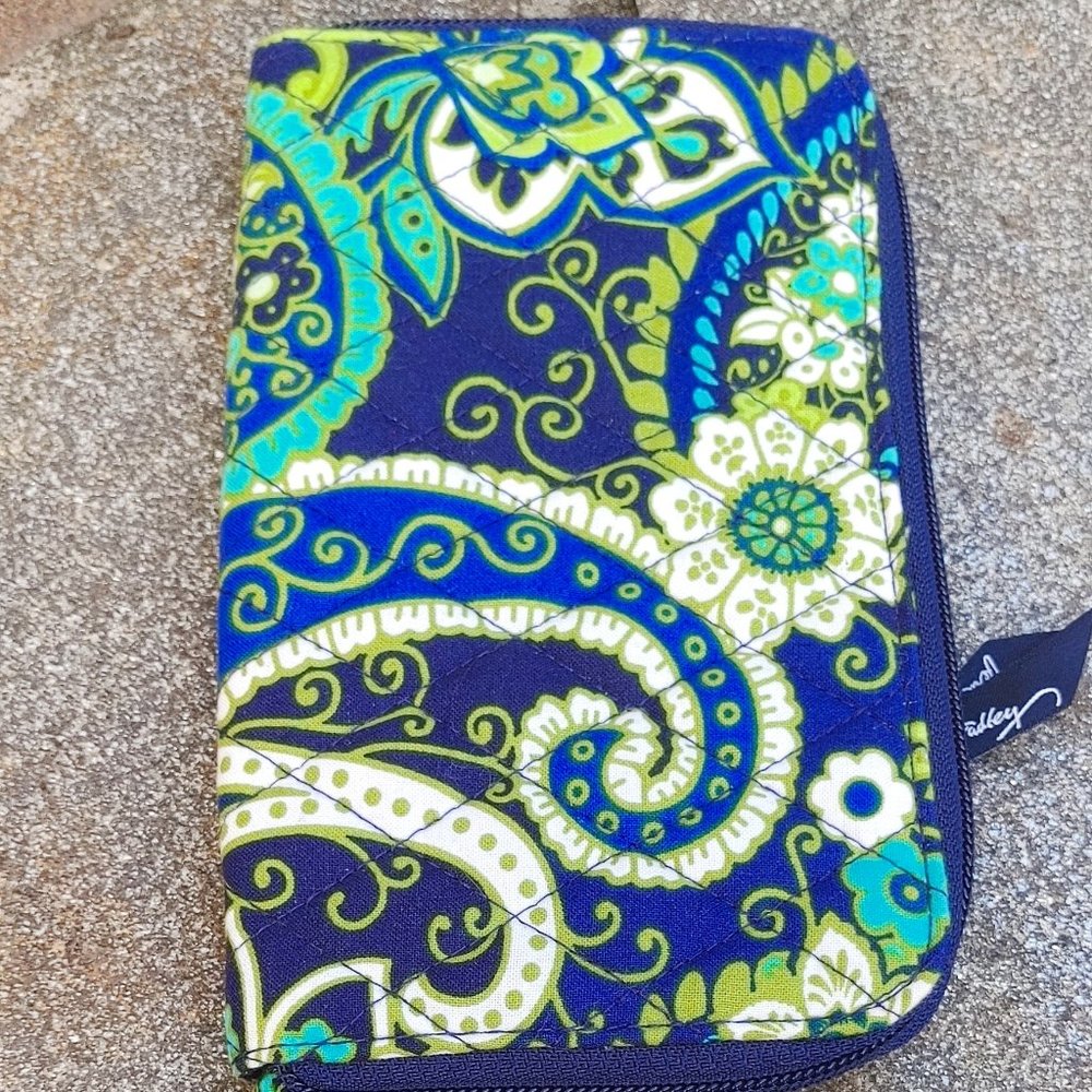 Vera Bradley Rhythm and Blues Zip Around Wallet